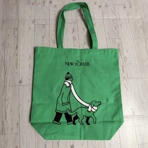 NEW The New Yorker Limited Edition Tote‎ Bag Laura Dirzyte Green Dog Walk Man